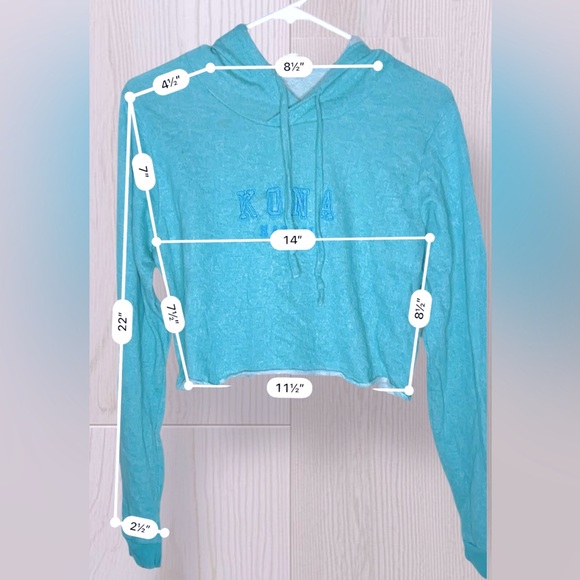 Women’s Kona Hawaii Cropped Hoodie - Picture 6 of 8